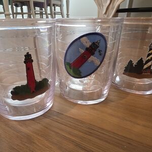 Lighthouse Themed Clear Tumblers